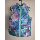  v  Athleta Girl Puffy Vest Jacket Winter Snow Multicolor Super Rare Sz Xl  14  