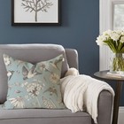 Vintage Floral Decorative Throw Pillow Covers 18x18 Inch Set Of 2 Flower Bird Bl
