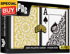 1546 Design 100  Plastic Playing Cards  Poker Size  standard  Black gold  jumbo 