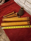 Vintage Wooden Sewing Spindles spools Group Of 7 Read