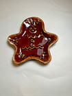 Hull Pottery Gingerbread Man Spoon Rest Htf Pottery Glaze Brown -free Shipping-