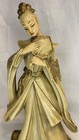 Vintage Antique Asian Oriental Japanese Geisha Dancing Statue 