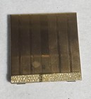 Vintage 1950s Volupte Etched Gold Tone   Rhinestone Compact Mirror Powder Case