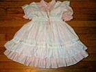 Vtg Martha s Miniatures Ruffles Lace Full Circle Pinafore apron Dress Size 5