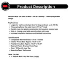 Petsafe Large Pet Door For Wall     100 Lb Capacity     Telescoping Frame Design