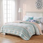  Phoenix Quilt Set 3-piece Full queen Turquoise