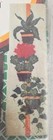 Vintage Caron Latch Hook Pattern Canvas Flower Pole 17  X 58  Plants Extra Long