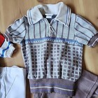Vintage Bull Frog Boys Knit Outfit  Top  Flecinan Pants
