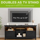 59-inch Farmhouse Tv Stand With Power Outlet And Led Lighting