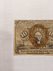 Civil War Era Us Fractional Currency 10c Note Washington Bronze Seal 4th Issue
