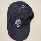 Labatt Blue Light Hat Mens Osfa Navy Blue Embroidered Beer Logo Baseball Cap