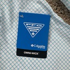 Columbia Pfg Super Crystal Springs Fishing Shirt Mens L Blue Check Upf 40 Nwt 