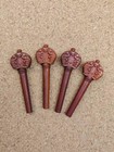 Carved Violin Pegs  Jujube Wood 4pcs Violin Pegs With Engraving  Fiddle Tuners