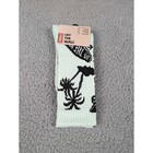Vans Crew Socks Mens Womens 6 5-9 Mint Green Tropical Palm Trees Athletic Skate