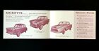 1950s Moretti Brochure Car Racing Tradition Italy Tourismo Coupe Super Panoramic