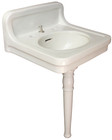 Antique Trenton Potteries Tepeko Vitreous China Peg-leg Pedestal Sink  1919 Vtg 