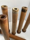Wood Roving Bobbins 12  Tall Wooden Spools Quills Industrial Textile Lot-6 