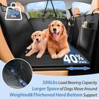 Hard Bottom Dog Car Seat Cover For Back Seat     Waterproof Nonslip Hammock Extend