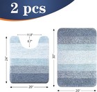 Bathroom Rug Set 2 Piece  Soft Absorbent Microfiber Bath Mats And U-shape
