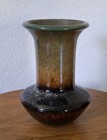 Handmade Pottery Vase Raku Crackle Torrey Walker Earth Tones 7 5 