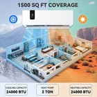 24000 Btu Mini Split Ac Heat Pump 20 Seer2 230v Wifi Alexa Inverter 1500 Sq  Ft