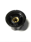 One Black  Knob Od   27 Mm For 6 Mm Shaft 0 25 Inch  Chrome Inlay