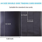360 Card Pocket Binder With Elastic 9 Pocket Trading Cards Album Folder  Black