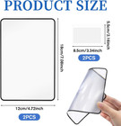4pcs 3x 5x Page Magnifying Sheet Clear Lightweight Magnifier Flat Plastic Optica