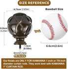 Bronze Curtain Rod Finials 1-7 8 In Dia Set Of 2 W M6 Screws Netted