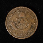 1857 Bank Of Upper Canada Half Penny Token Br-720 Pc-5d Xf Problem Free Bt11