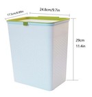 2 Pack White 3 Gallon Small Trash Can Wastebasket Bathroom Bedroom Kitchen