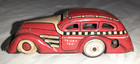 Vintage Red Louis Marx Tin Wind-up Tricky Taxi W original Box No Key