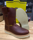 Mens Work Boots Soft Toe Round Toe  Full Grain Leather Botas  00101 Size 7
