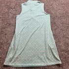 Tommy Bahama Active Aqua White Geometric Sleeveless Golf Dress Women s Large