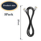 3pack Phone Telephone Extension Cord 2ft Cable Line With Standard Rj11 6p4c Plug