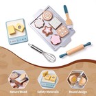 Wooden Play Food Sets For Kids  Pretend Play Kitchen Accessories With Shoppin   