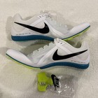 Nike Zoom Rival Track Spikes Mens 10 White Bright Spruce Black Fz9664-102 New