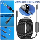 8 Led Light Borescope Endoscope Snake Inspection Camera Ip68 For Iphone Ipad