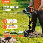 Vevor Gas Post Hole Digger 52cc 1450w With 8    Drill Bits   1 Extension Rod