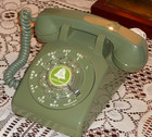 Excellent Vintage Western Electric Green Classic Rotary Dial Desk Phone  Works 
