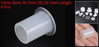 4pcs Flanged Sleeve Bearings 13mmx16 1mmx22 1mm Nylon Bushings  White