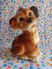 Vtg Royal Copley Ceramic Dog Puppy Figurine Brown   White Terrier Mixed Breed 7 