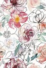 Floral Peel And Stick Wallpaper Pink Watercolor Peony Nursery Wall Paper