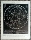 Vintage 1936 Atlas Map Of Location Of Stars   Constellations   Analysis Of World