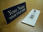 Custom Engraved 1 x3  Name Tag Id Badge Label With Pin Or Magnet Attachment