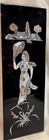 Vintage Oriental Mother Of Pearl Black Lacquer Wall Art Panels 13 5  X 4 5 