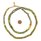 Thin Antique Venetian Millefiori African Trade Beads  20726 8mm Ghana Multicolor
