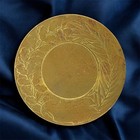 French Art Nouveau Bronze Medal     Woman With Tree   Leaves     Vintage Beauty