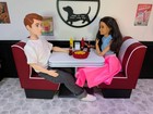 Sweethearts Diner Booth Set Half Size Barbie 1 6 Scale Coca-cola Furniture 