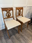 Vintage Duncan Phyfe Style Side Chair  Lyre Harp Back